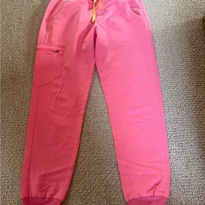 Figs Vibrant Pink Technical Collection Pants and Shirt